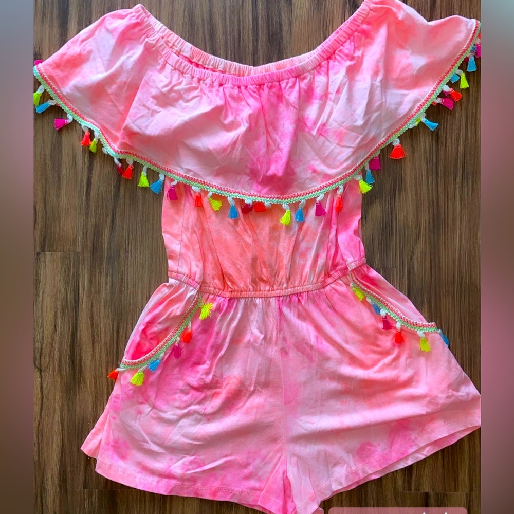 Fantastic Fawn New Tassel Tie Dye Romper